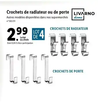 Lidl Crochets De Radiateur Ou De Porte offre