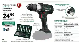 Lidl Perceuse-Visseuse Sans Batterie Ni Chargeur offre