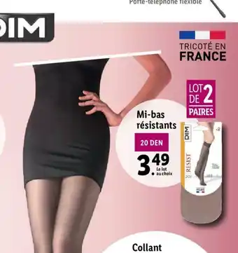 Lidl Mi Bas Resistants offre