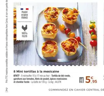 8 Mini Tortillas a La Mexicaine