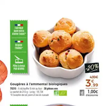 Gougéres a L'emmental Biologiques