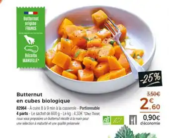 Thiriet Butternut En Cubes Biologique offre