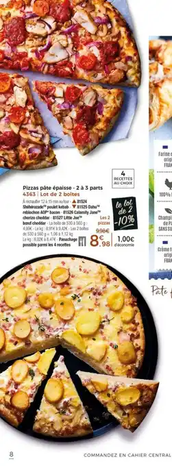 Thiriet Pizzas Pate épaisse offre