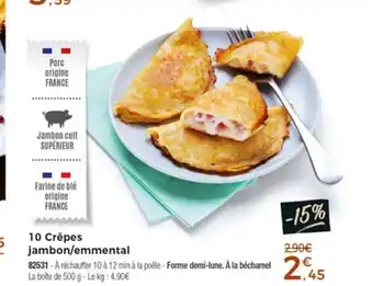 Thiriet 10 Crépes Jambon/Emmental offre