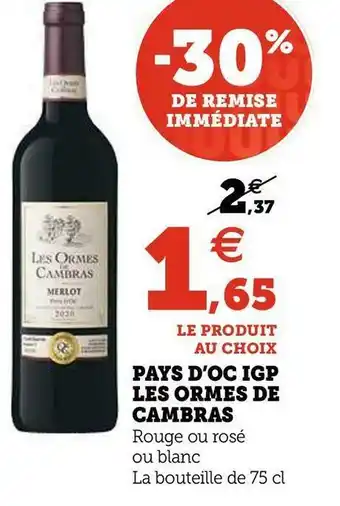 Les ormes de cambras pays dâoc igp