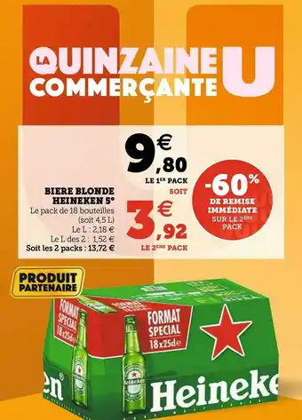 U Express Heineken biere blonde 5 offre