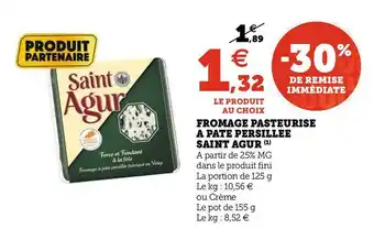 U Express Saint agur fromage pasteurise a pate persillee offre