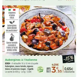 Thiriet Aubergines a L'iralienne offre