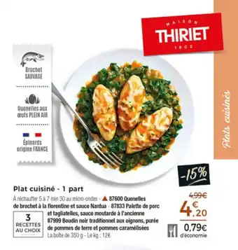 Plat Cuisiné - 1 Part