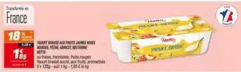Netto NETTO YAOURT BRASSÉ AUX FRUITS JAUNES MIXÉS MANGUE, PÊCHE, ABRICOT, NECTARINE offre