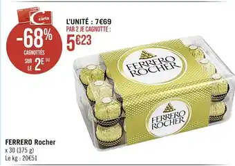 Casino Supermarchés FERRERO FERRERO Rocher offre