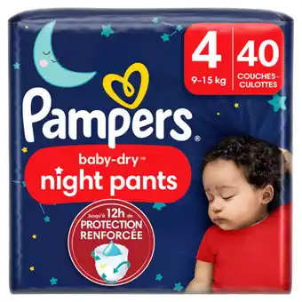 Carrefour PAMPERS Couches culottes de nuit offre