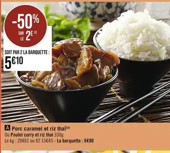 Casino Supermarchés Porc caramel et riz thaï offre