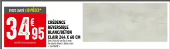 CRĂDENCE REVERSIBLE BLANC/BĂTON CLAIR 244 X 60 CM