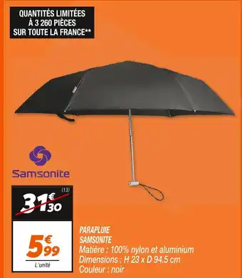 Netto SAMSONITE PARAPLUIE offre