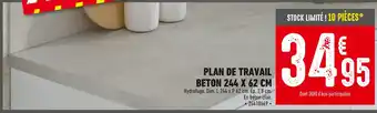 Batkor PLAN DE TRAVAIL BETON 244 X 62 CM offre