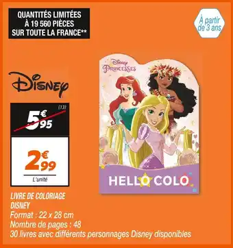 Netto DISNEY LIVRE DE COLORIAGE offre