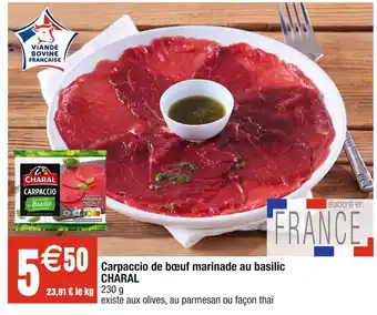 Cora x Carrefour CHARAL Carpaccio de bœuf marinade au basilic offre