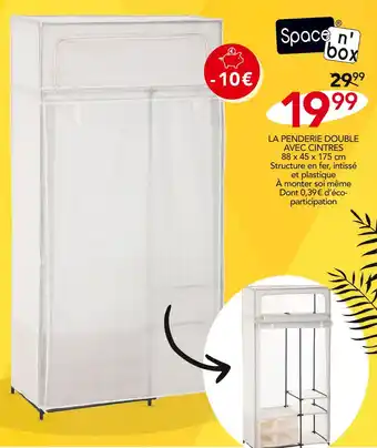 Stokomani Space n'box LA PENDERIE DOUBLE AVEC CINTRES offre