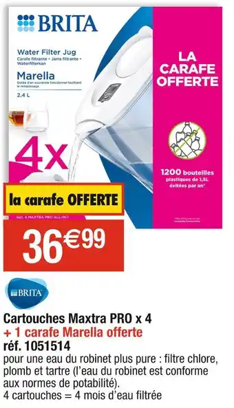 Cora x Carrefour BRITA Cartouches Maxtra PRO x 4 offre
