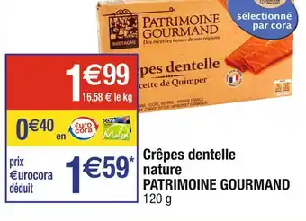 Cora x Carrefour PATRIMOINE GOURMAND Crêpes dentelle nature offre