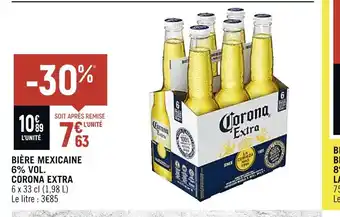 Petit Casino CORONA EXTRA BIÈRE MEXICAINE 6% VOL offre