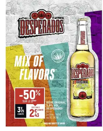 Petit Casino DESPERADOS BIÈRE ORIGINAL 5,9% VOL offre