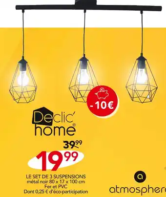 Stokomani Declic' home LE SET DE 3 SUSPENSIONS offre