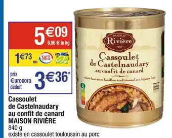 Cora x Carrefour MAISON RIVIÈRE Cassoulet de Castelnaudary au confit de canard offre