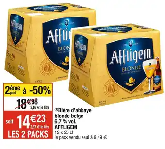 Cora x Carrefour AFFLIGEM Bière d’abbaye blonde belge 6,7 % vol offre
