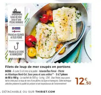 Filets De Loup De Mer Coupés Em Portions