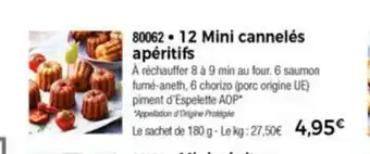 Thiriet 12 Mini Cannelés Apéritifs offre