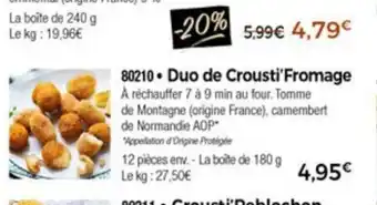 Duo De Crousti'Fromage