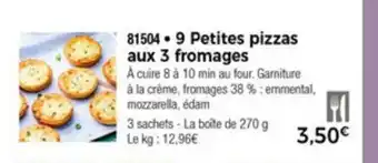 9 Petites Pizzas Aux 3 Fromages
