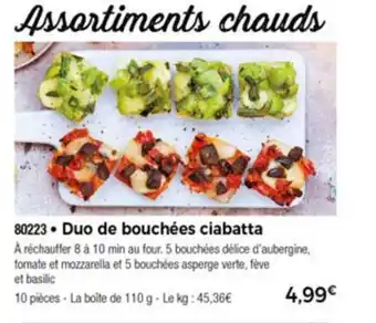 Duo De Bouchées Ciabatta