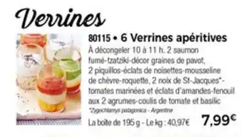 Thiriet 6 Verrines Apéritives offre
