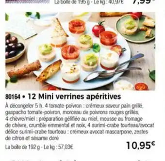Thiriet 12 Mini Verrines Apéritives offre