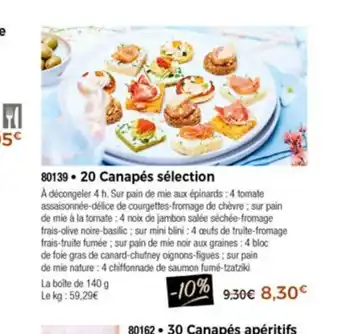 Thiriet 20 Canapés Sélection offre