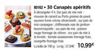 Thiriet 30 Cnaapés Apéritifs offre