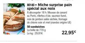 Thiriet Miche Surprise Pain Spécial Aux Noix offre