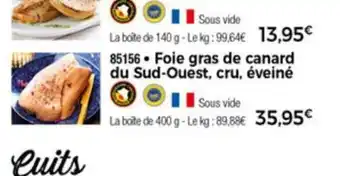 Thiriet Foie Gras De Canard Du Sud-Ouest, Cru, éveiné offre