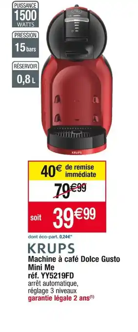 Cora x Carrefour Machine à café Dolce Gusto Mini Me offre