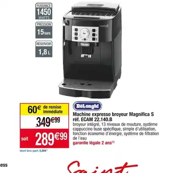 Cora x Carrefour Machine expresso broyeur Magnifica S offre