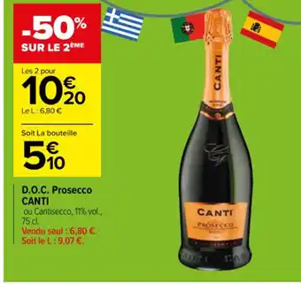 Carrefour D.O.C. Prosecco CANTI offre