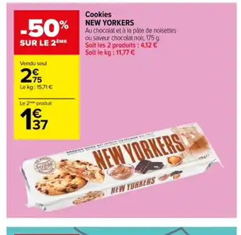 Carrefour Cookies NEW YORKERS offre
