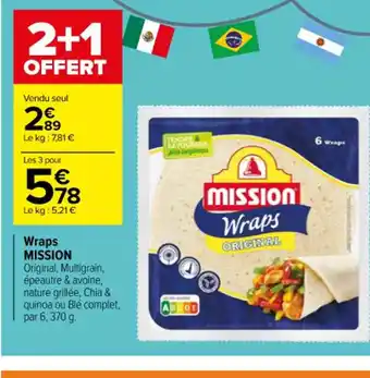 Carrefour Wraps MISSION offre