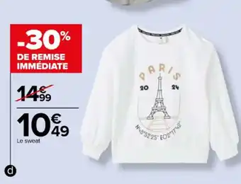 Carrefour Sweat fille des jeux olympiques de paris 2024 offre