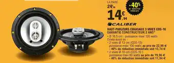 E.Leclerc L'Auto Haut-parleurs Coaxiaux Caliber offre