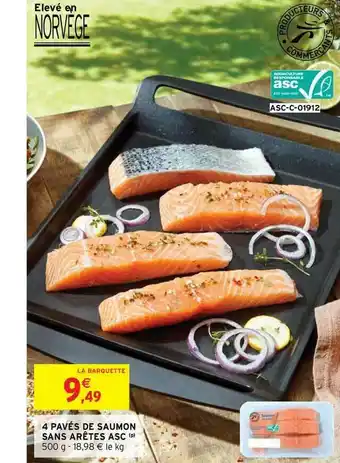 Intermarché Express 4 Pavés De Saumon Sans Arêtes Asc offre