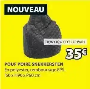 JYSK Pouf Poire Snekkersten offre